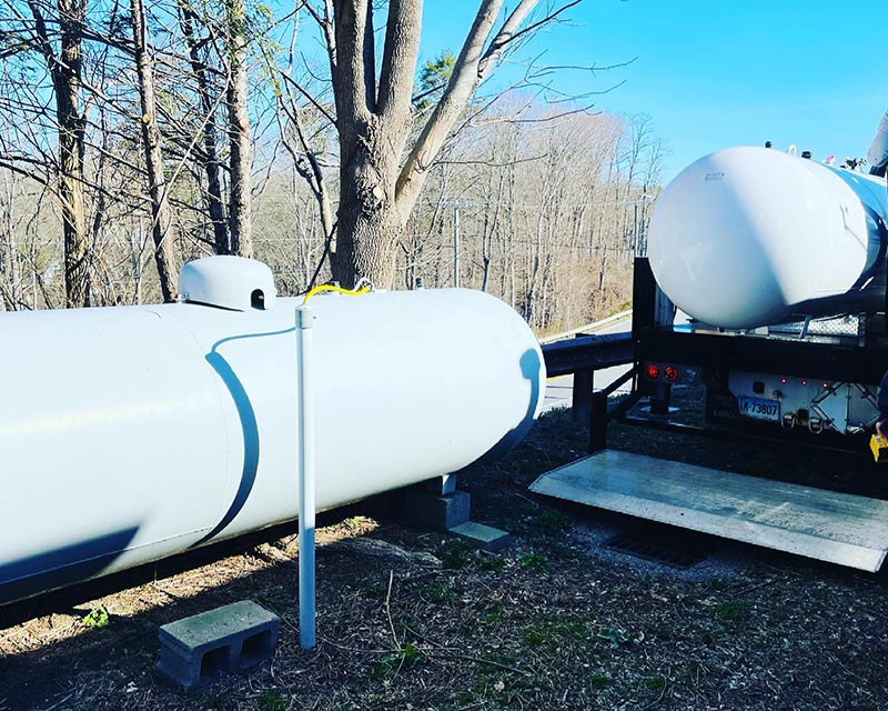 propane tank installed by Dutch Oil & Propane